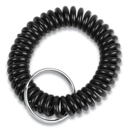 Trabajo Wrist Key Coil Key Organizers, Black, 12PK TR3757713